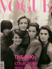 Photographed by Peter Lindbergh for Vogue Cover Jan 1990